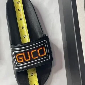 Gucci | Shoes | Gucci Leather Black Slippers Mens Size Us 6  display picture 3